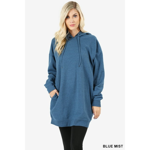 856store Womens Solid Color Loose Hoodie Pullover Women Plus-Size Sweatershirt 